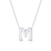 Thumbnail Image 1 of Sterling Silver 'M' Initial Necklace