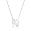 Thumbnail Image 1 of Sterling Silver 'N' Initial Necklace