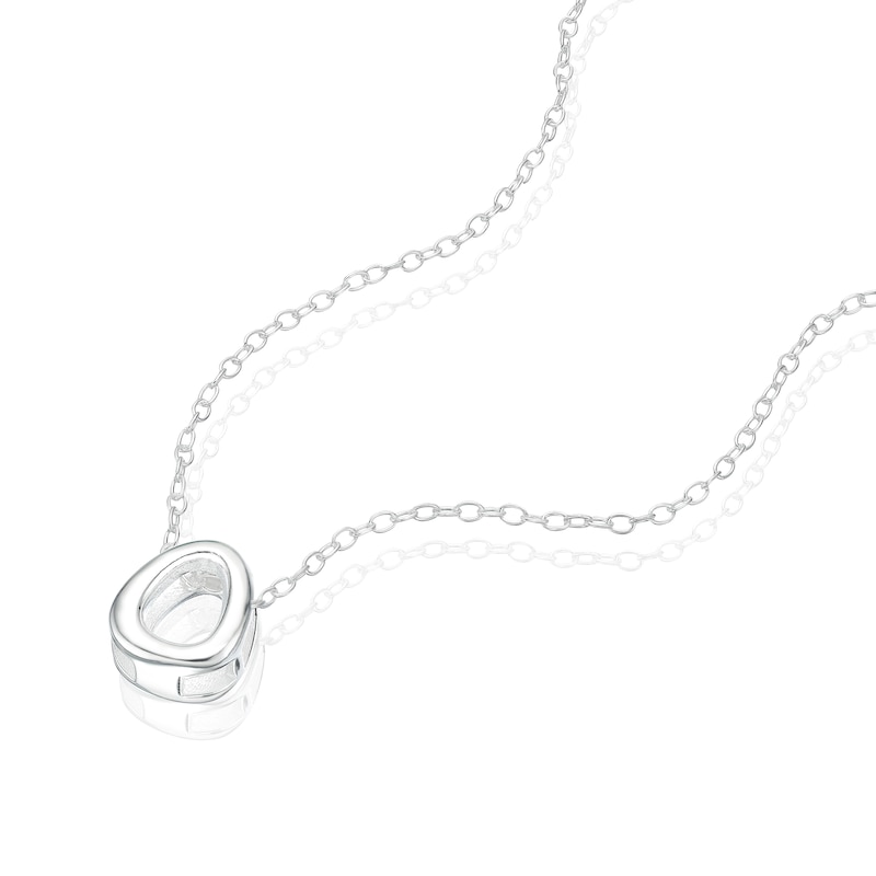 Main Image 2 of Sterling Silver 'O' Initial Necklace