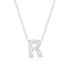 Thumbnail Image 1 of Sterling Silver 'R' Initial Necklace