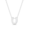 Thumbnail Image 1 of Sterling Silver 'U' Initial Necklace