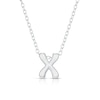 Thumbnail Image 1 of Sterling Silver 'X' Initial Necklace