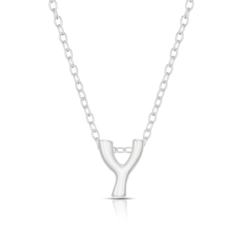 Main Image 1 of Sterling Silver 'Y' Initial Necklace