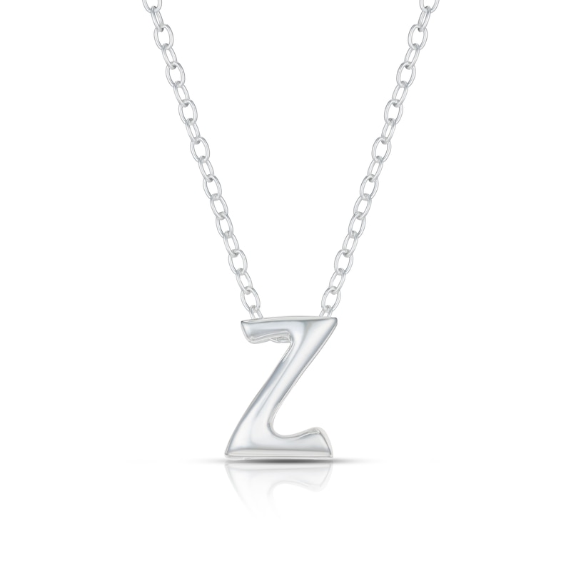 Main Image 1 of Sterling Silver 'Z' Initial Necklace