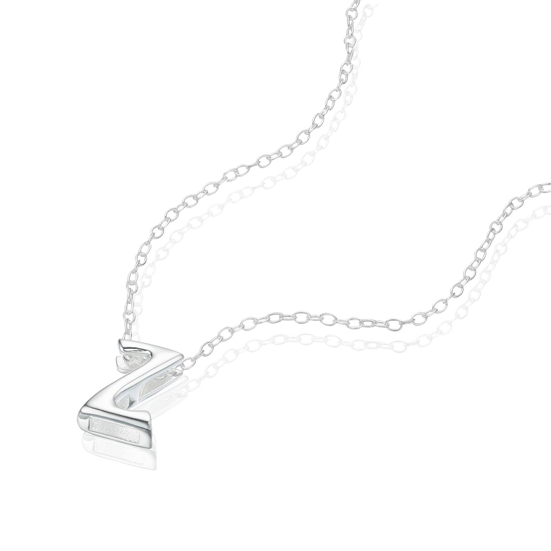 Main Image 2 of Sterling Silver 'Z' Initial Necklace