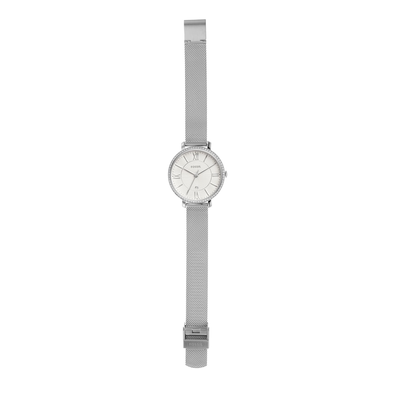 Main Image 6 of Fossil Jaqueline Ladies' Silver Dial Stainless Steel Bracelet Watch