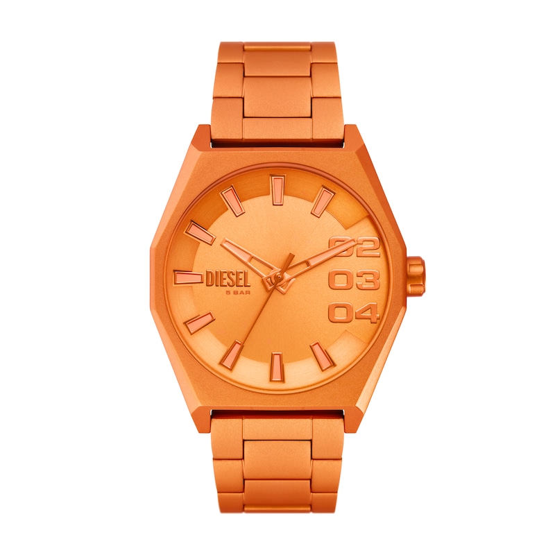 Main Image 1 of Diesel Scraper Men's All Orange Tone Bracelet Watch