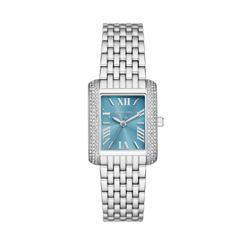 Main Image 1 of Micheal Kors Emery Ladies' Rectangle Blue Dial Stainless Steel Watch