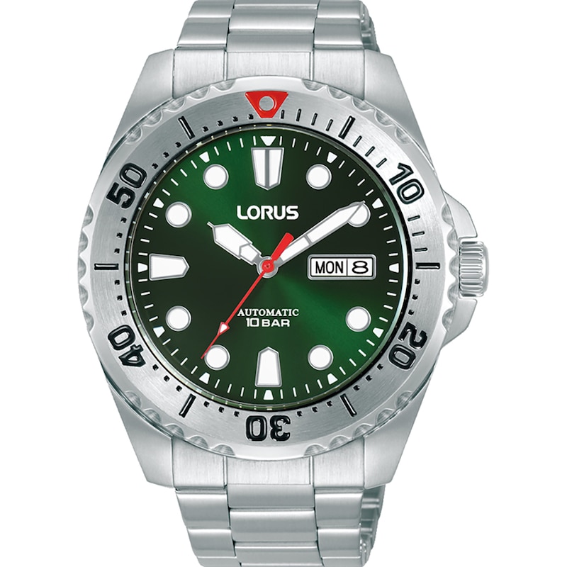 Main Image 1 of Lorus Automatic Men's Green Dial Stainless Steel Bracelet Watch