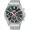 Thumbnail Image 1 of Lorus Solar Men's Chronograph Black Dial Stainless Steel Bracelet Watch