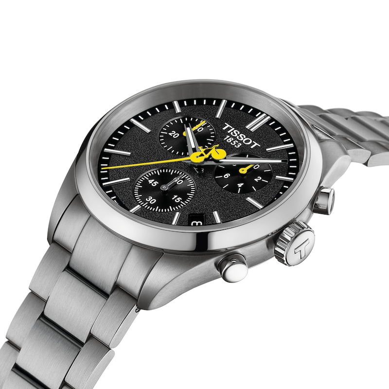 Main Image 4 of Tissot PR100 Men's Chronograph Black Dial Stainless Steel Bracelet Watch