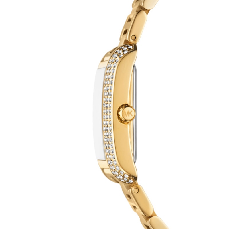 Main Image 3 of Michael Kors Emery Ladies' Gold Tone Stone Set Bracelet, Earrings & Watch Set