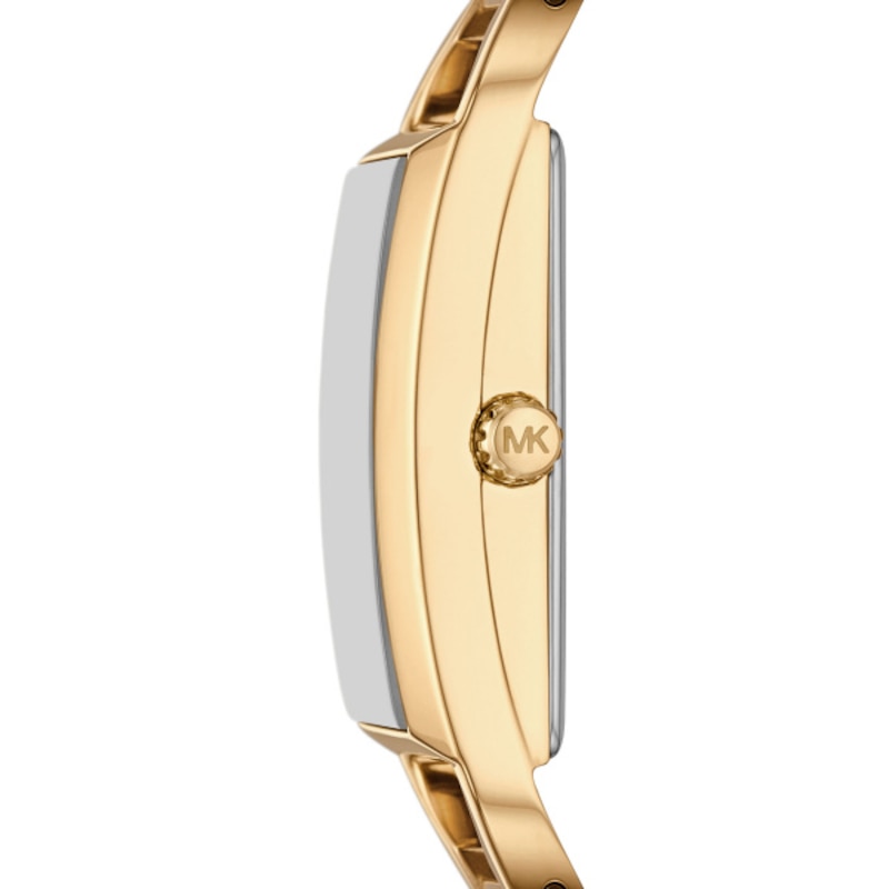 Main Image 3 of Michael Kors Ladies' Rectangle MK Gold Tone Bangle Watch