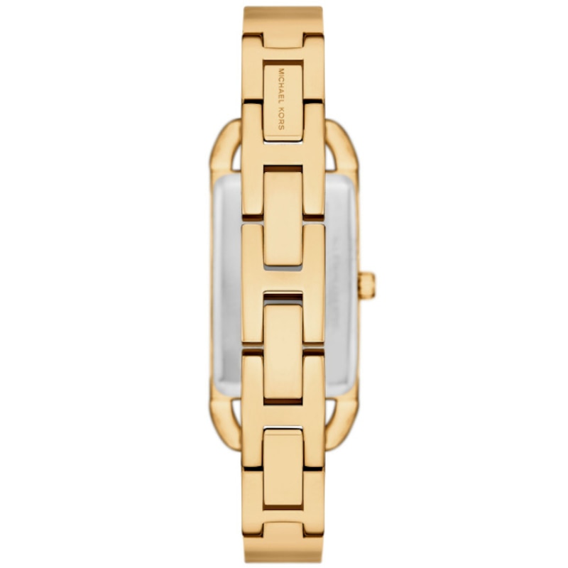 Main Image 4 of Michael Kors Ladies' Rectangle MK Gold Tone Bangle Watch