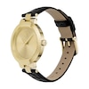 Thumbnail Image 4 of Armani Exchange Ladies' Gold Tone Case Black Leather Strap Watch