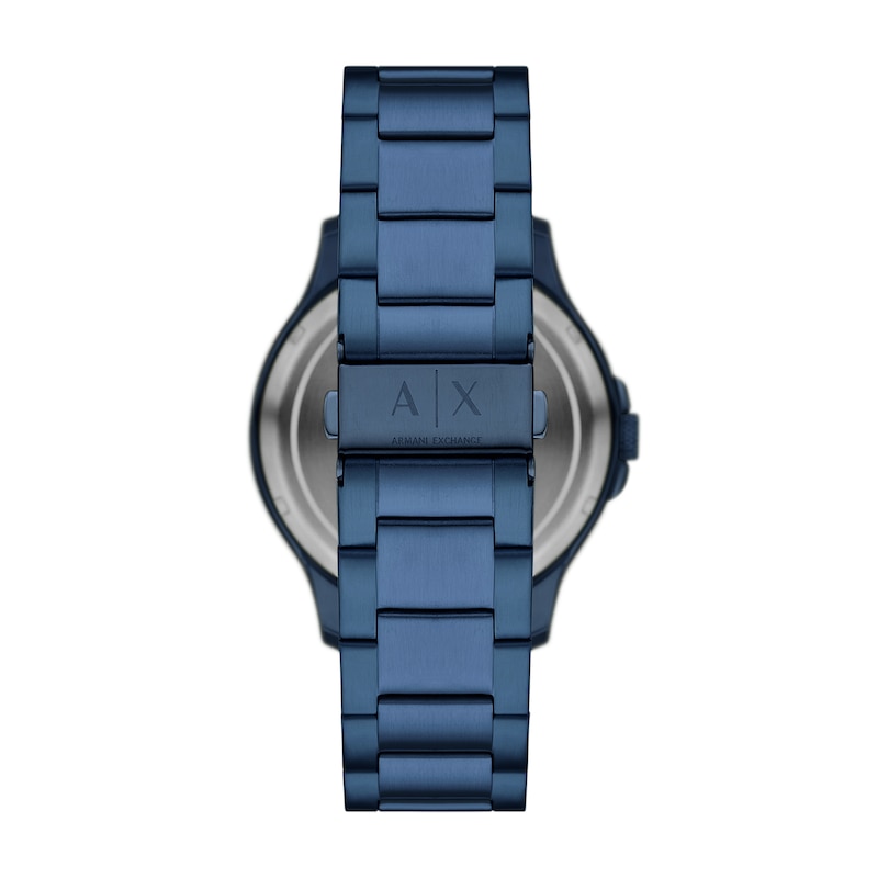 Main Image 2 of Armani Exchange Men's Rose Tone Skeleton Dial Blue Tone Bracelet Watch