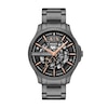 Thumbnail Image 1 of Armani Exchange Men's Skeleton Dial Black Tone Bracelet Watch