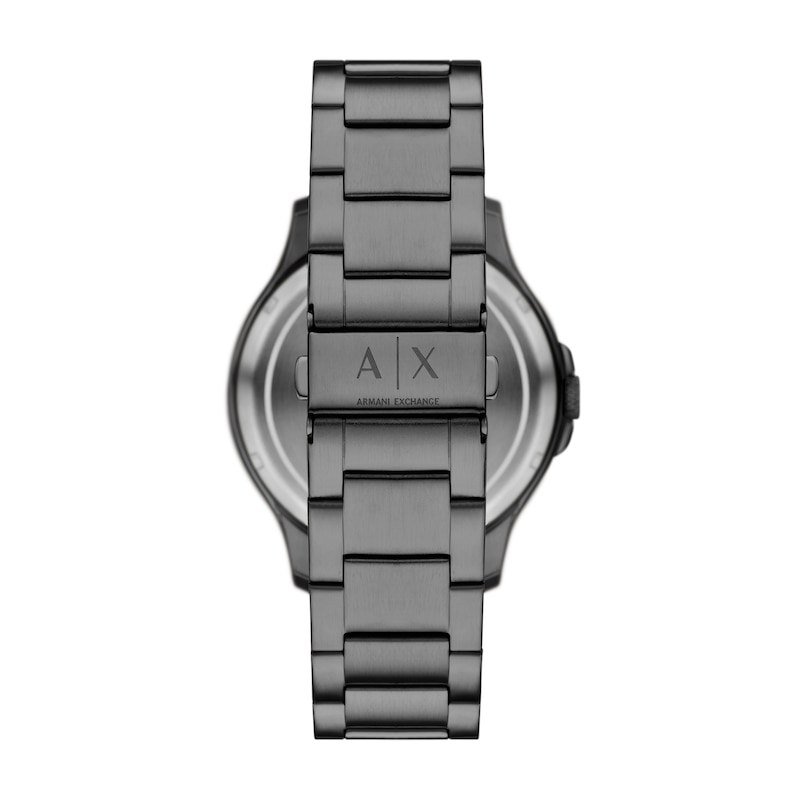 Main Image 2 of Armani Exchange Men's Skeleton Dial Black Tone Bracelet Watch