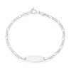 Thumbnail Image 0 of Children's Sterling Silver ID Figaro Chain Bracelet