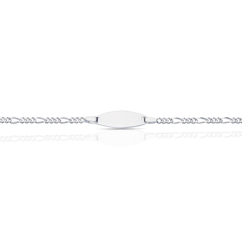Children's Sterling Silver ID Figaro Chain Bracelet