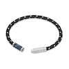 Thumbnail Image 3 of Police Plaint Men's Stainless Steel, Black & Charcoal Logo Woven Cord Bracelet