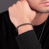 Thumbnail Image 4 of Police Plaint Men's Stainless Steel, Black & Charcoal Logo Woven Cord Bracelet