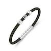 Thumbnail Image 1 of Police Flake Men's Stainless Steel & Green Leather Bracelet