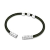 Thumbnail Image 3 of Police Flake Men's Stainless Steel & Green Leather Bracelet