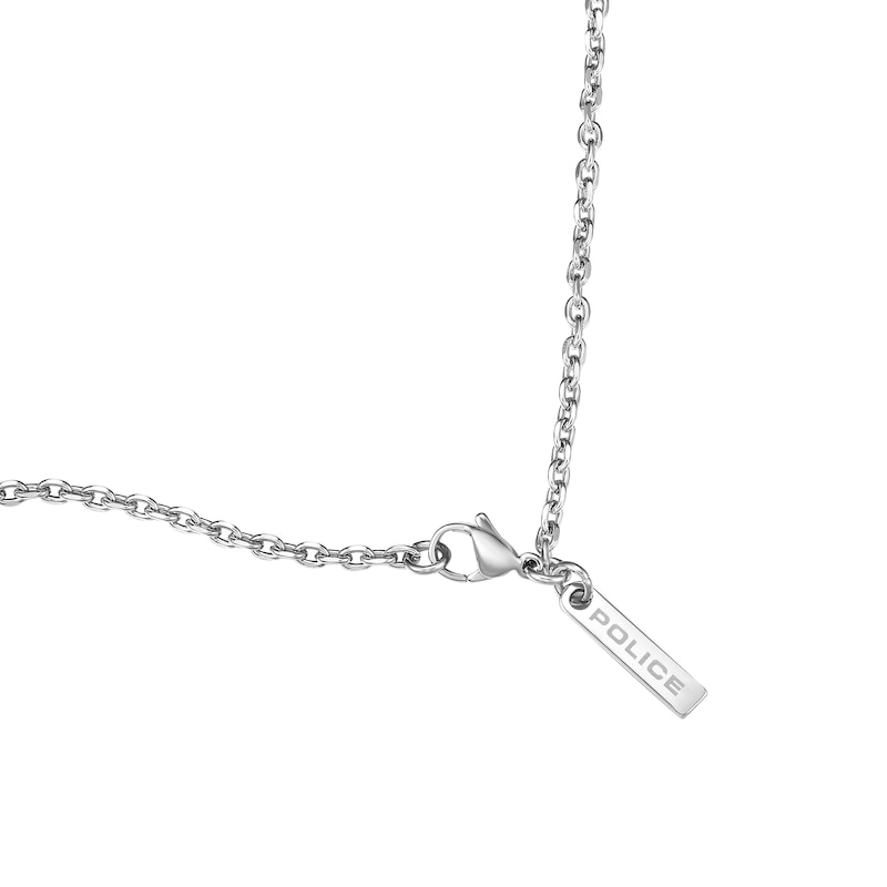 Main Image 3 of Police Framed Men's Stainless Steel Cross Pendant Necklace