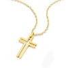 Thumbnail Image 2 of Police Framed Men's Gold Tone Shiny Cut-out Cross Pendant Necklace