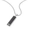 Thumbnail Image 2 of Police Engage II Brushed Stainless Steel Carbon Fibre Pendant Necklace