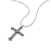 Thumbnail Image 2 of Police Whiz Antique Men's Stainless Steel Crystal Cross Pendant Necklace