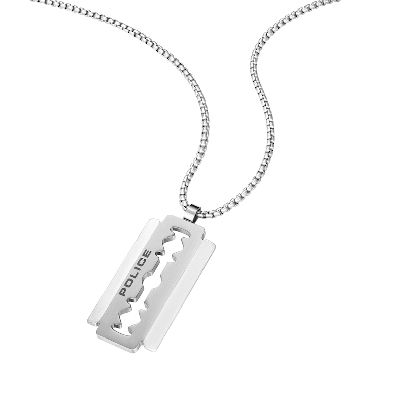 Main Image 2 of Police Razorblade Men's Stainless Steel Brushed Necklace