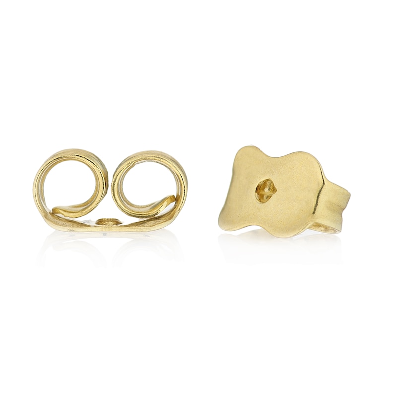9ct Yellow Gold Malachite Petal Drop Earrings