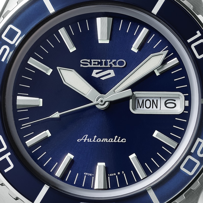 Main Image 4 of Seiko 5 Sports Men's Bluetone Redux Dial Stainless Steel Watch