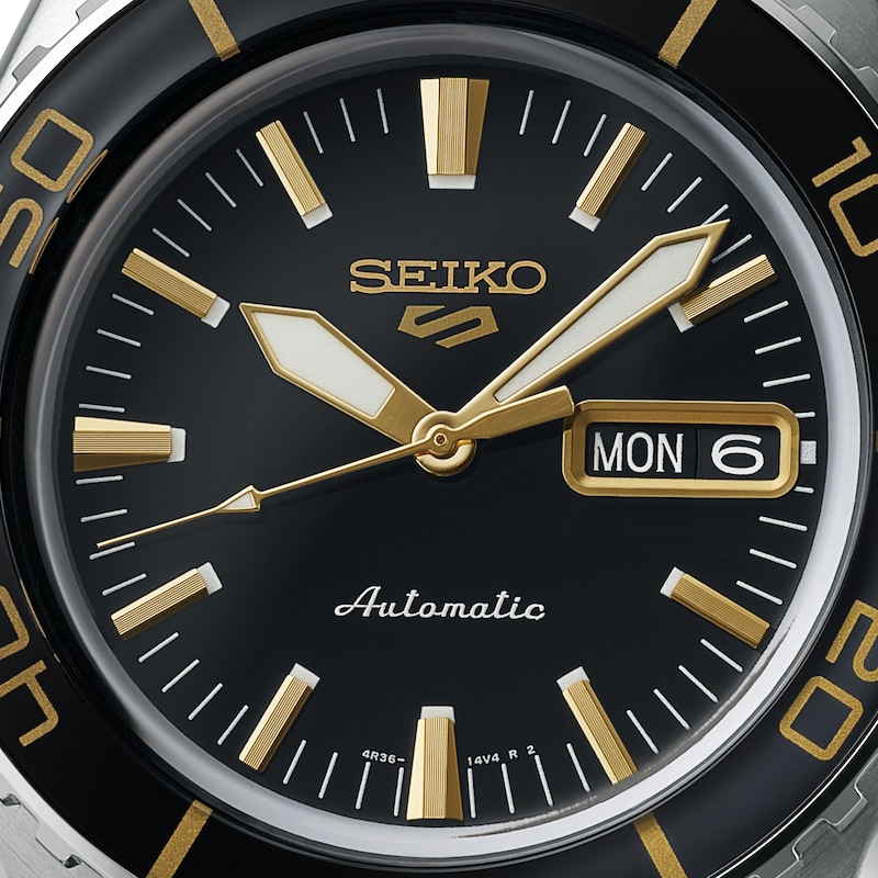 Main Image 4 of Seiko 5 Sports Men's Blacktone Redux Dial Stainless Steel Watch