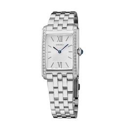 Seiko Conceptual Ladies' Silver Rectangle Dial Stainless Steel Bracelet Watch