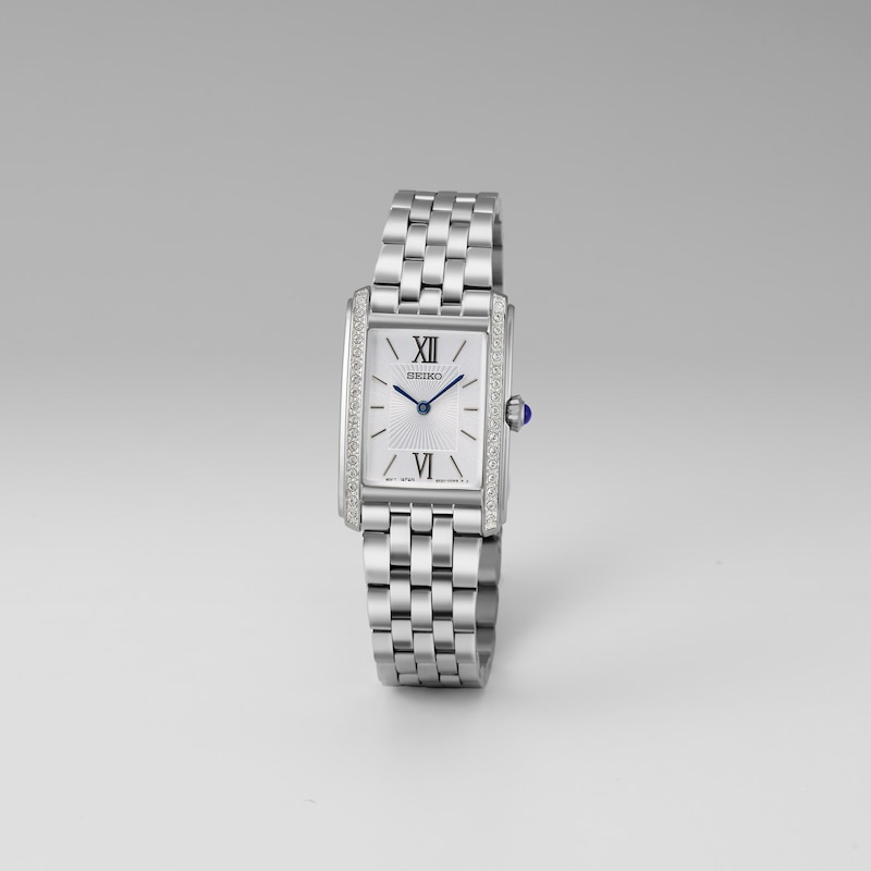 Main Image 4 of Seiko Conceptual Ladies' Silver Rectangle Dial Stainless Steel Bracelet Watch