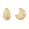 Thumbnail Image 1 of Gold Tone Pavé Set Cubic Zirconia Dome Stud Earrings