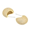 Thumbnail Image 2 of Gold Tone Pavé Set Cubic Zirconia Dome Stud Earrings