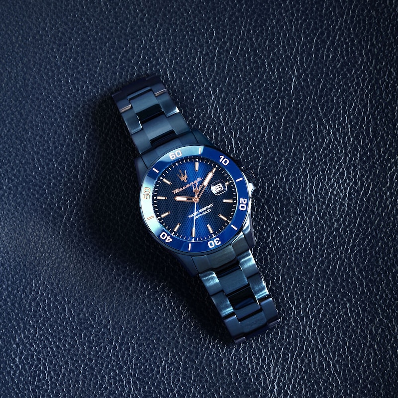 Main Image 6 of Maserati Competizione Men's Blue Dial Blue Tone Bracelet Watch