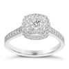 Thumbnail Image 1 of 9ct White Gold 0.50ct Diamond Double Halo Ring