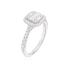 Thumbnail Image 2 of 9ct White Gold 0.50ct Diamond Cushion Shaped Cluster Ring