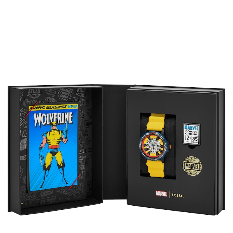 Main Image 7 of Fossil Men's Marvel x Fossil Limited Edition Wolverine Automatic Black Tone Watch