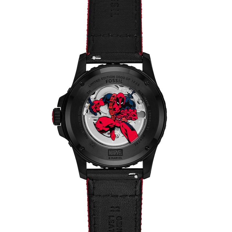 Main Image 2 of Fossil Men's Marvel x Fossil Limited Edition Deadpool Automatic Black Tone Watch