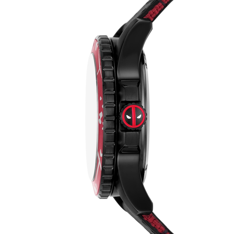 Main Image 6 of Fossil Men's Marvel x Fossil Limited Edition Deadpool Automatic Black Tone Watch