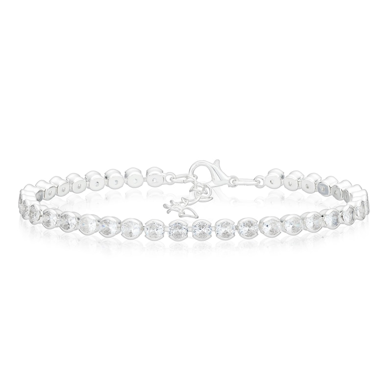 Main Image 1 of Silver Plated Cubic Zirconia Tennis Bracelet