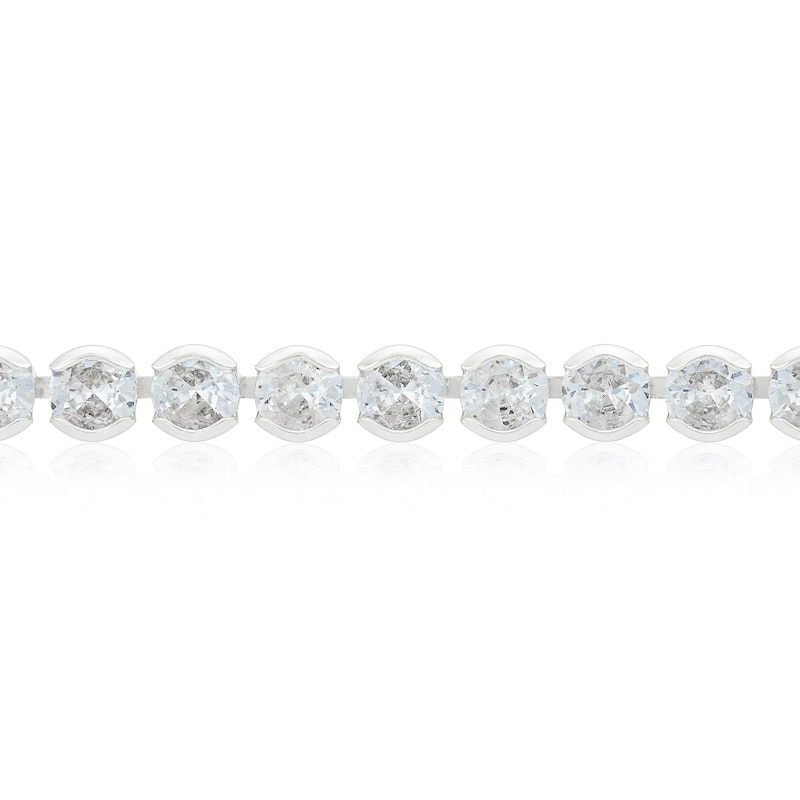 Main Image 2 of Silver Plated Cubic Zirconia Tennis Bracelet