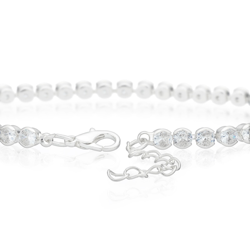 Main Image 3 of Silver Plated Cubic Zirconia Tennis Bracelet