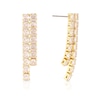 Thumbnail Image 1 of Gold Plated Cubic Zirconia Double Drop Earrings